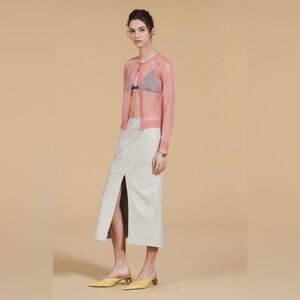 Zara Leather Midi Skirt Limited Edition Size M